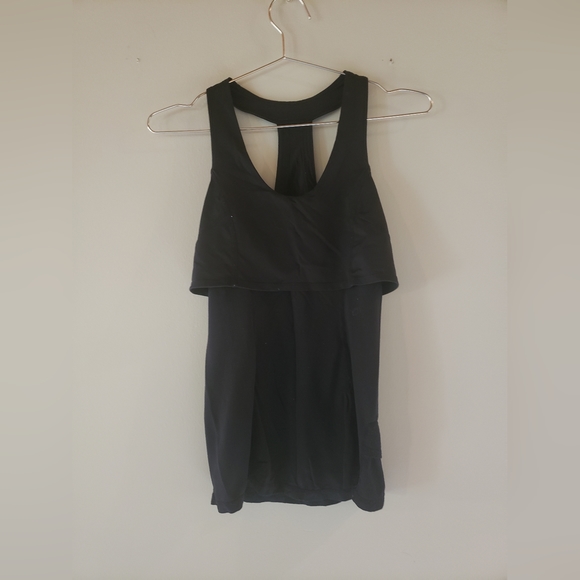Lululemon black athletic tank size size 4 - Picture 1 of 2
